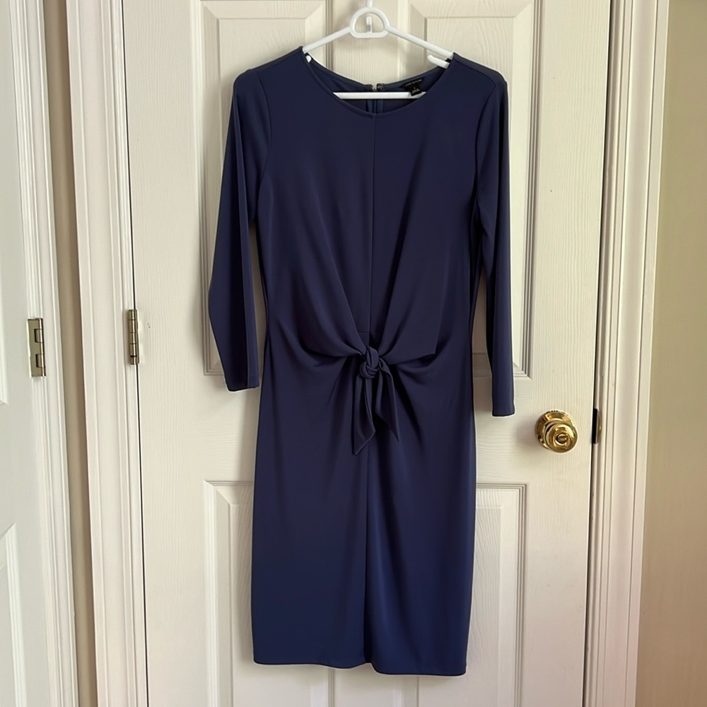 Ann Taylor Long Sleeve Tie Knot Dress